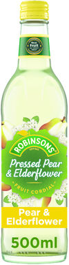 Robinsons Pressed Pear and Elderflower Cordial 500 ml x 8